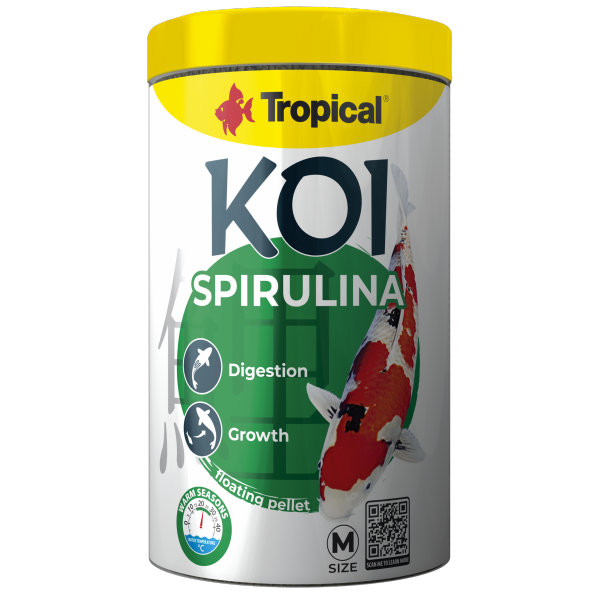 Tropical Koi Spirulina Pellets "M"