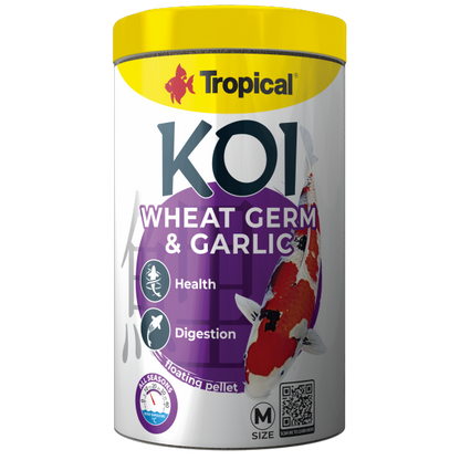 Tropical Koi Wheat Germ&Garlic Pellets "M"