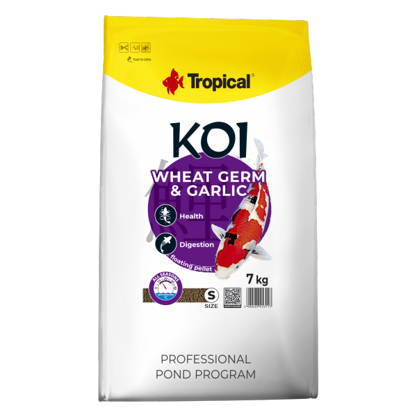 Tropical Koi Wheat Germ&Garlic Pellets "M"